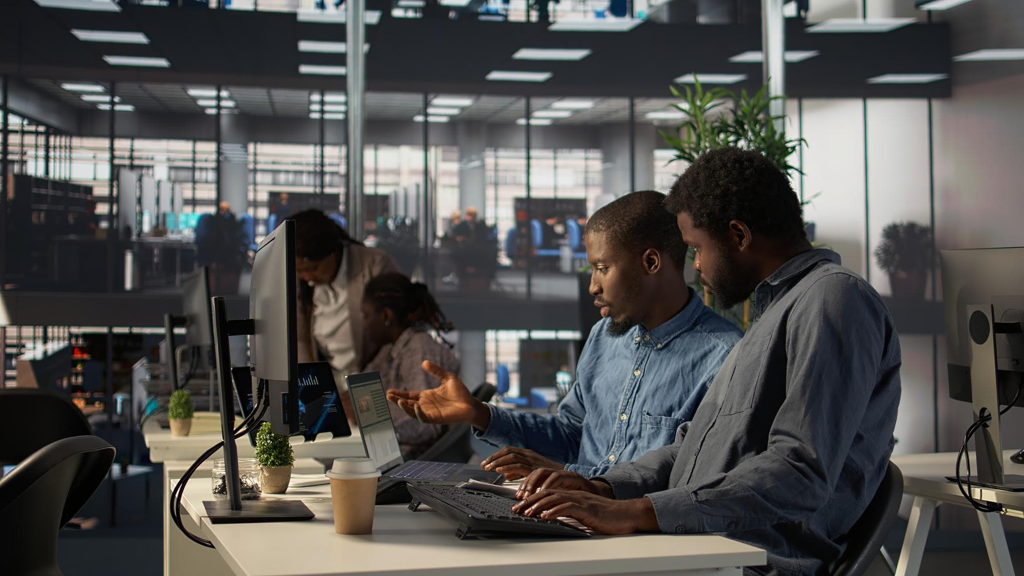 Professional business team collaborating